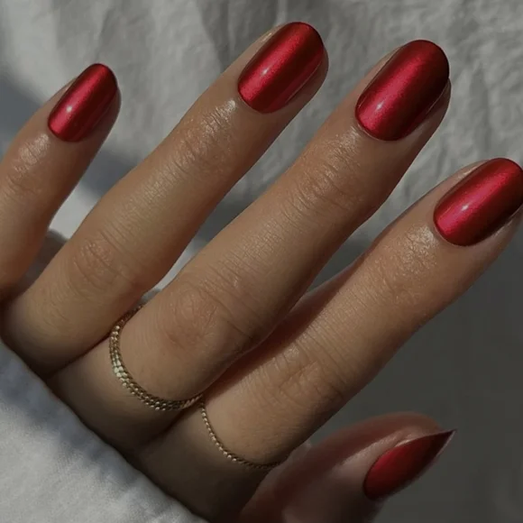 Glamnetic “Cherry Glaze” Press-On Nails | Short Round | Partial Set (20 Nails) - Picture 2 of 6